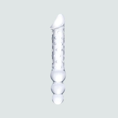 12-Inch Double-Ended Glass Plug & Dildo with Anal Beads