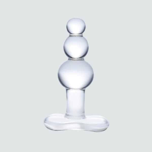 4-Inch Glass Butt Plug featuring a Conical Base!