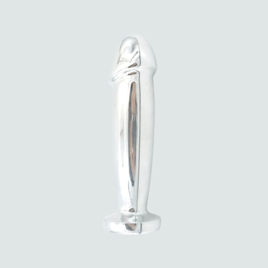 4.6-Inch Stainless Steel Crystal Base Dildo