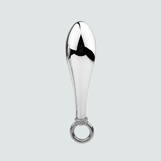 4.13-Inch Stainless Steel Cock Ring Handle Dildo