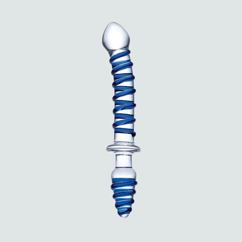 8.66-Inch Safeinsert Double-Ended Glass Dildo and Anal Plug