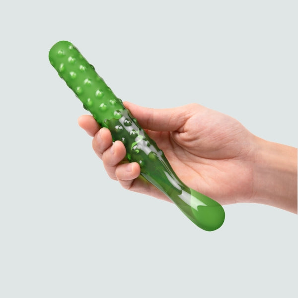 8-Inch Green Cucumber Bendable Dual-Ended Dildo - Thick and Playful!