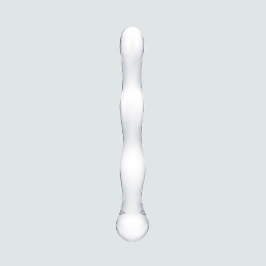 7.08-Inch Beaded Glass Dildo