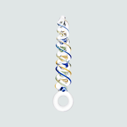 7.25-Inch Growing Whirlpool Glass Anal Dildo – The Perfect Blend of Pleasure and Hilarity!