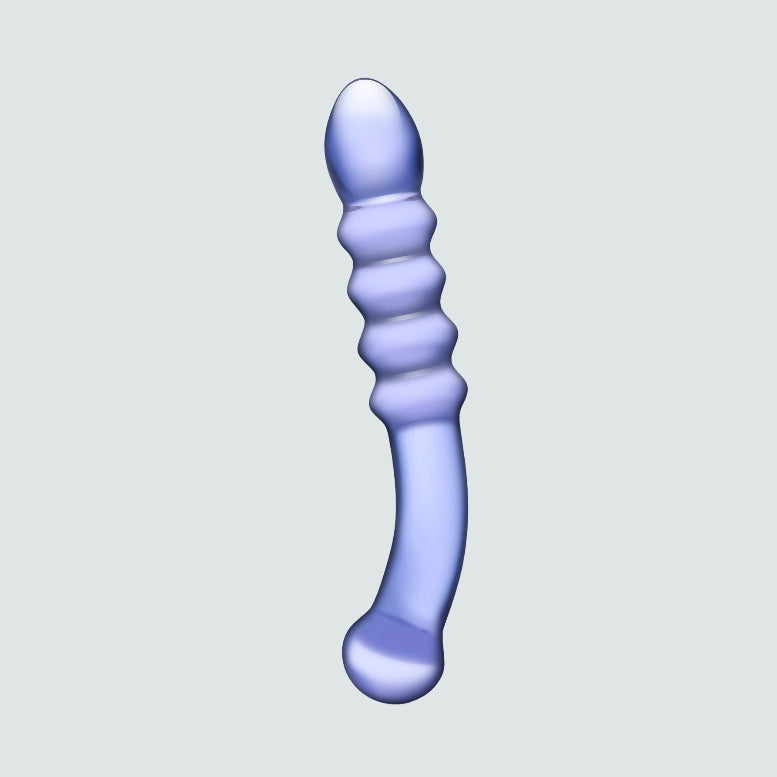 8.46-Inch Purple Rain Ribbed Dildo and Butt Plug Combo!