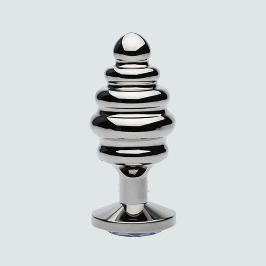 3.7-Inch Stainless Steel Threaded Bullet Butt Plug