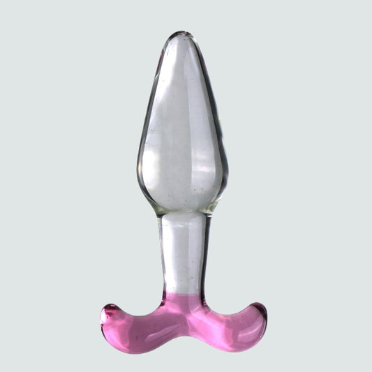 4-Inch Pink Glass Fish Tail Anal Hook Plug