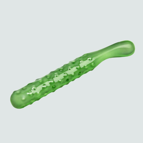 8-Inch Green Cucumber Bendable Dual-Ended Dildo - Thick and Playful!