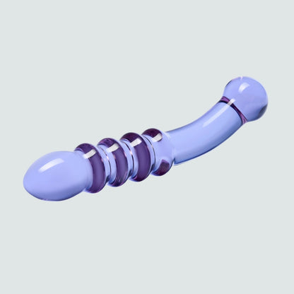 8.46-Inch Purple Rain Ribbed Dildo and Butt Plug Combo!