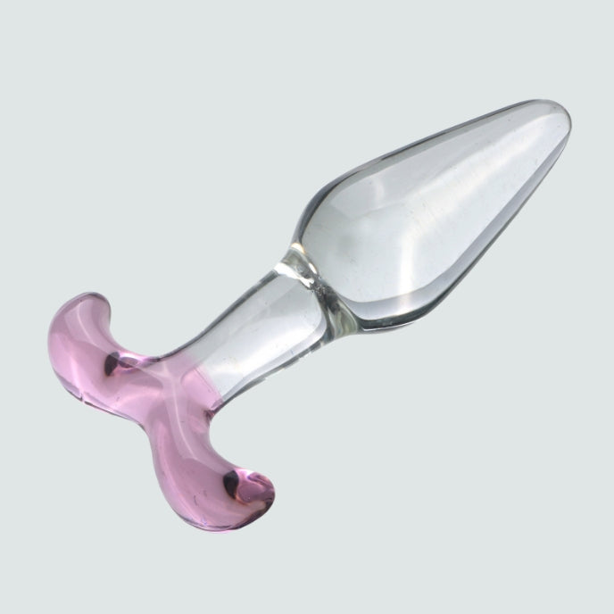 4-Inch Pink Glass Fish Tail Anal Hook Plug