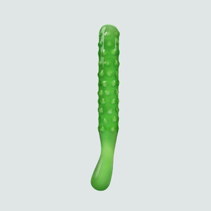 8-Inch Green Cucumber Bendable Dual-Ended Dildo - Thick and Playful!