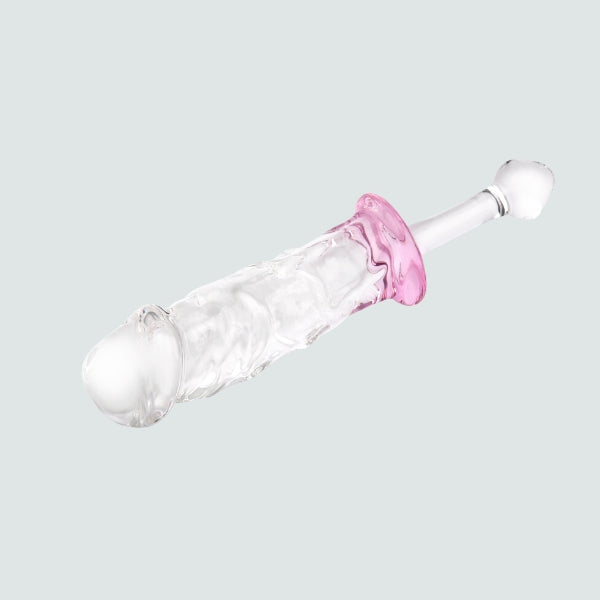 8.5-Inch Realistic Double-Ended Glass Dildo with Handle!