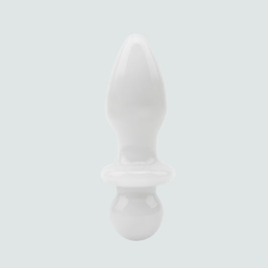 4.5-Inch White Jade Butt Plug - A Cheeky Delight!